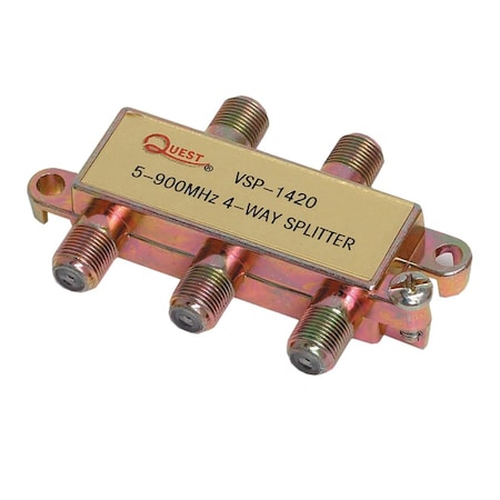 Quest Technology International Cable TV Splitter, 900Mhz - 4 Way VSP-1420